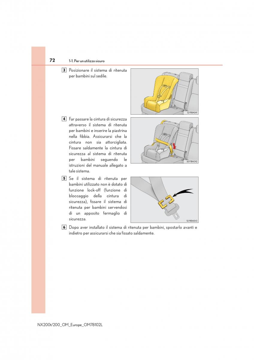 Lexus NX manuale del proprietario / page 72