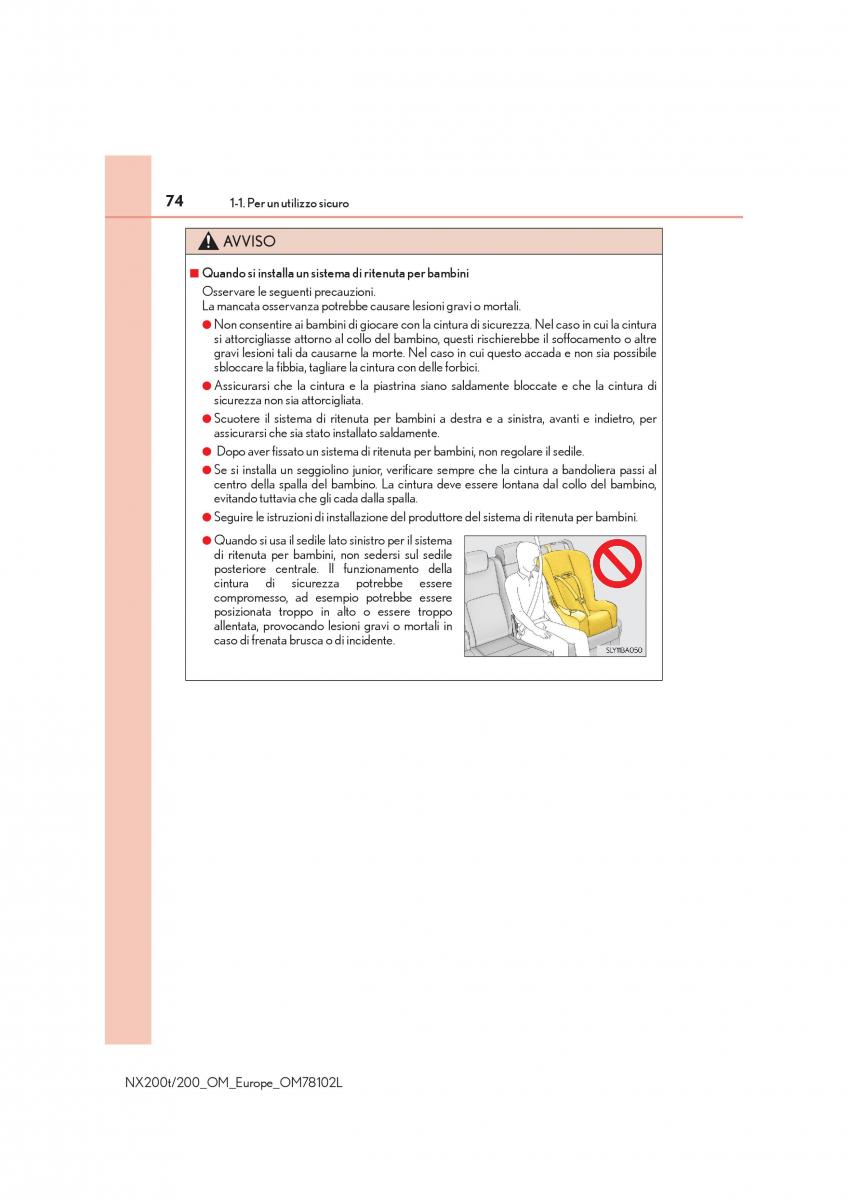 Lexus NX manuale del proprietario / page 74