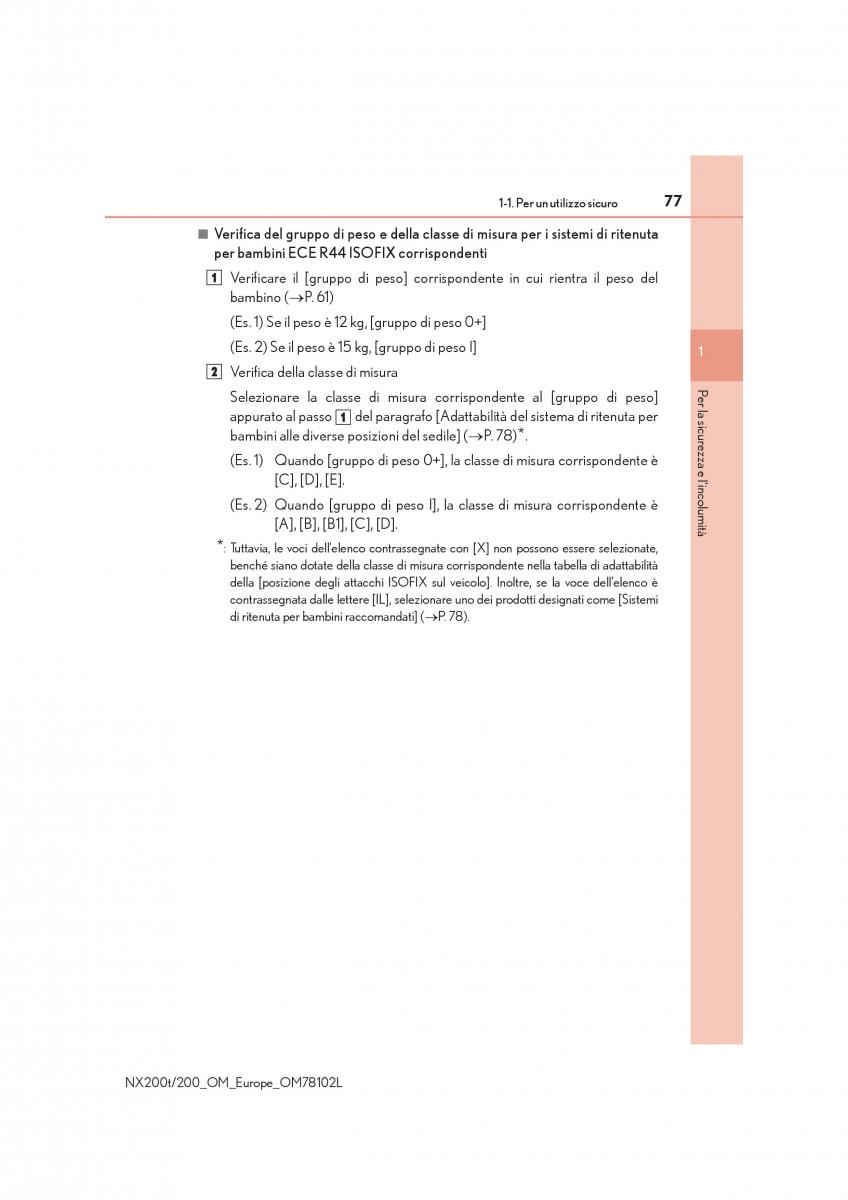 Lexus NX manuale del proprietario / page 77