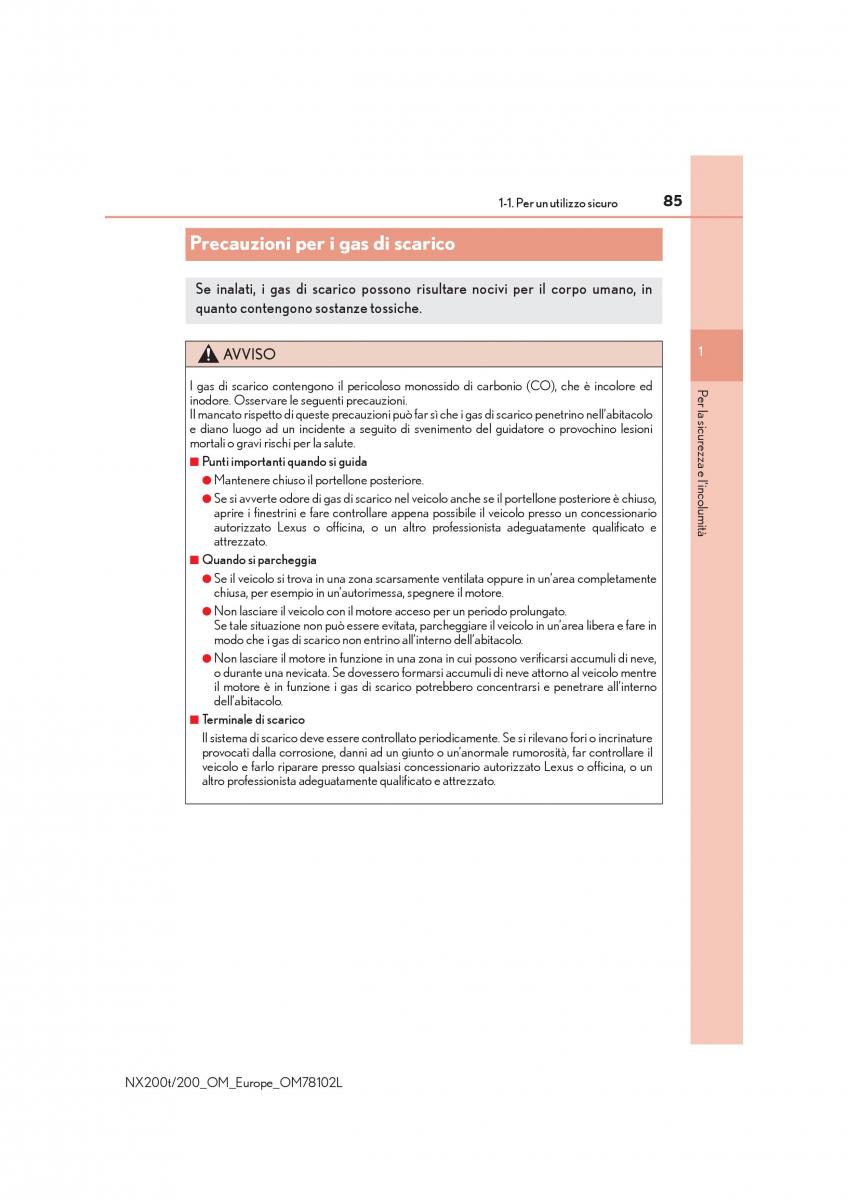 Lexus NX manuale del proprietario / page 85