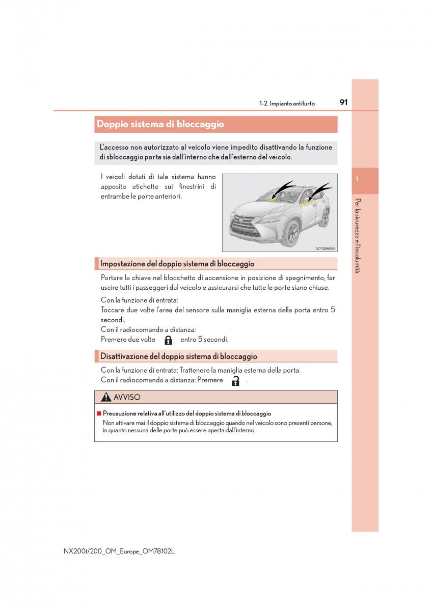 Lexus NX manuale del proprietario / page 91