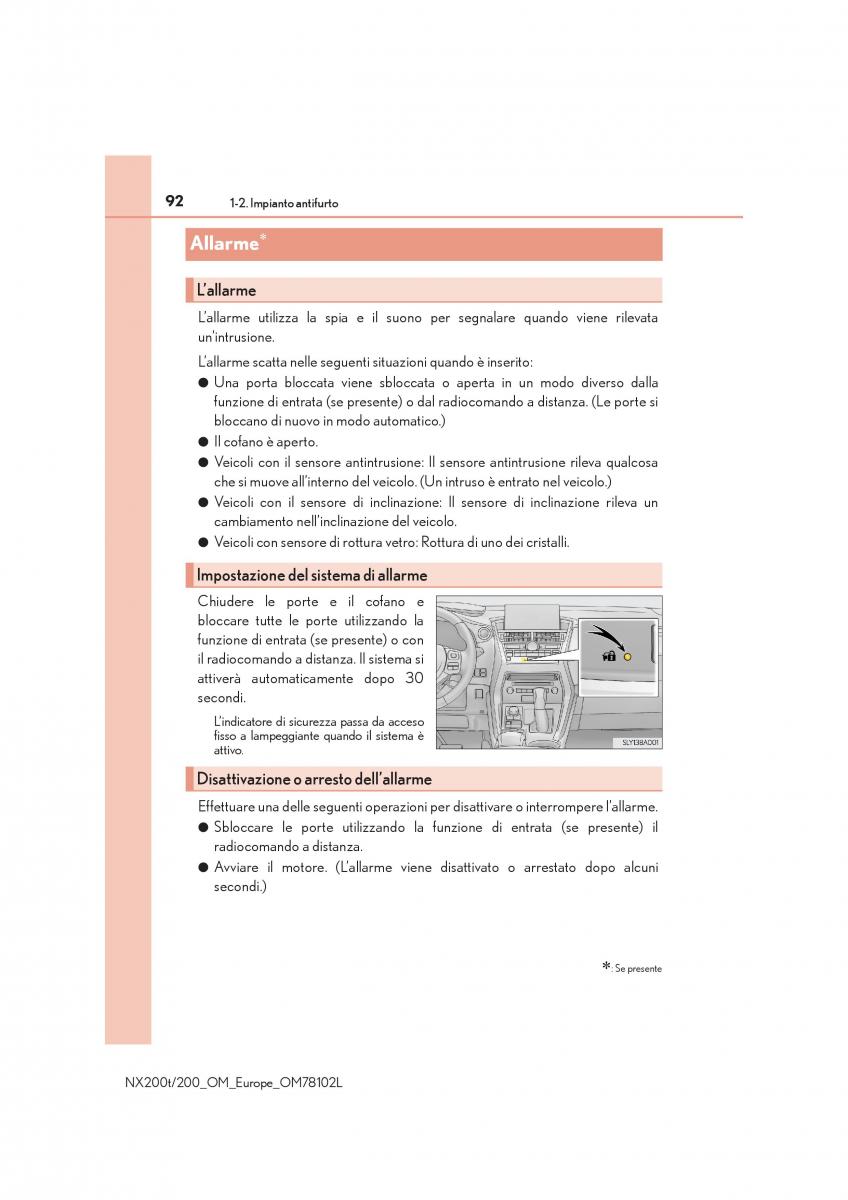 Lexus NX manuale del proprietario / page 92