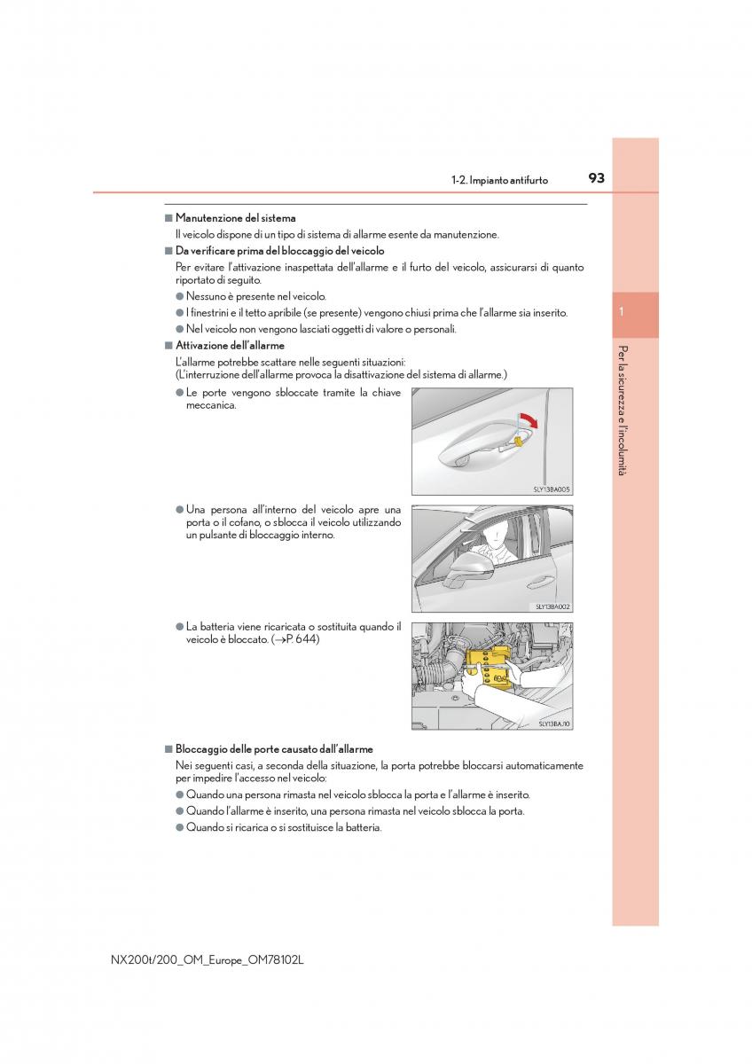 Lexus NX manuale del proprietario / page 93