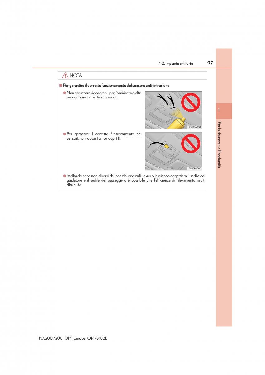 Lexus NX manuale del proprietario / page 97