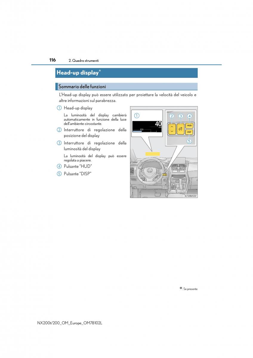 Lexus NX manuale del proprietario / page 116