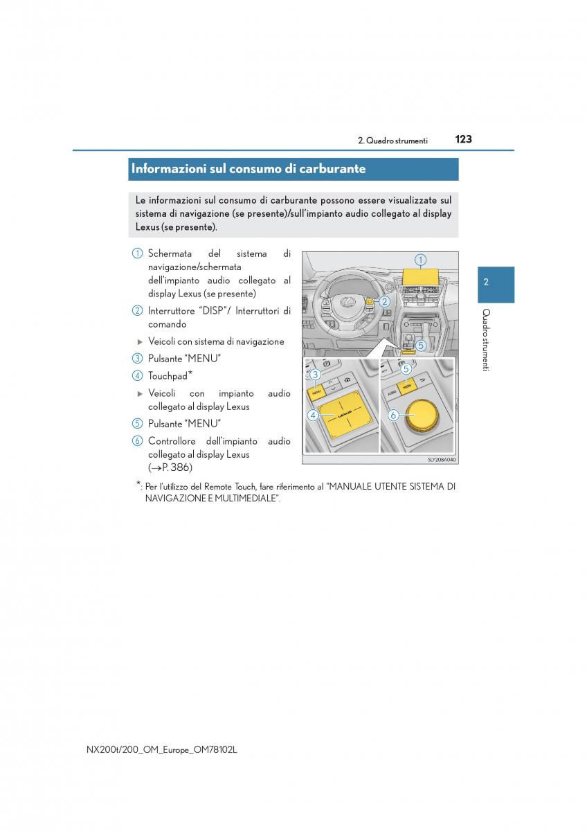 Lexus NX manuale del proprietario / page 123