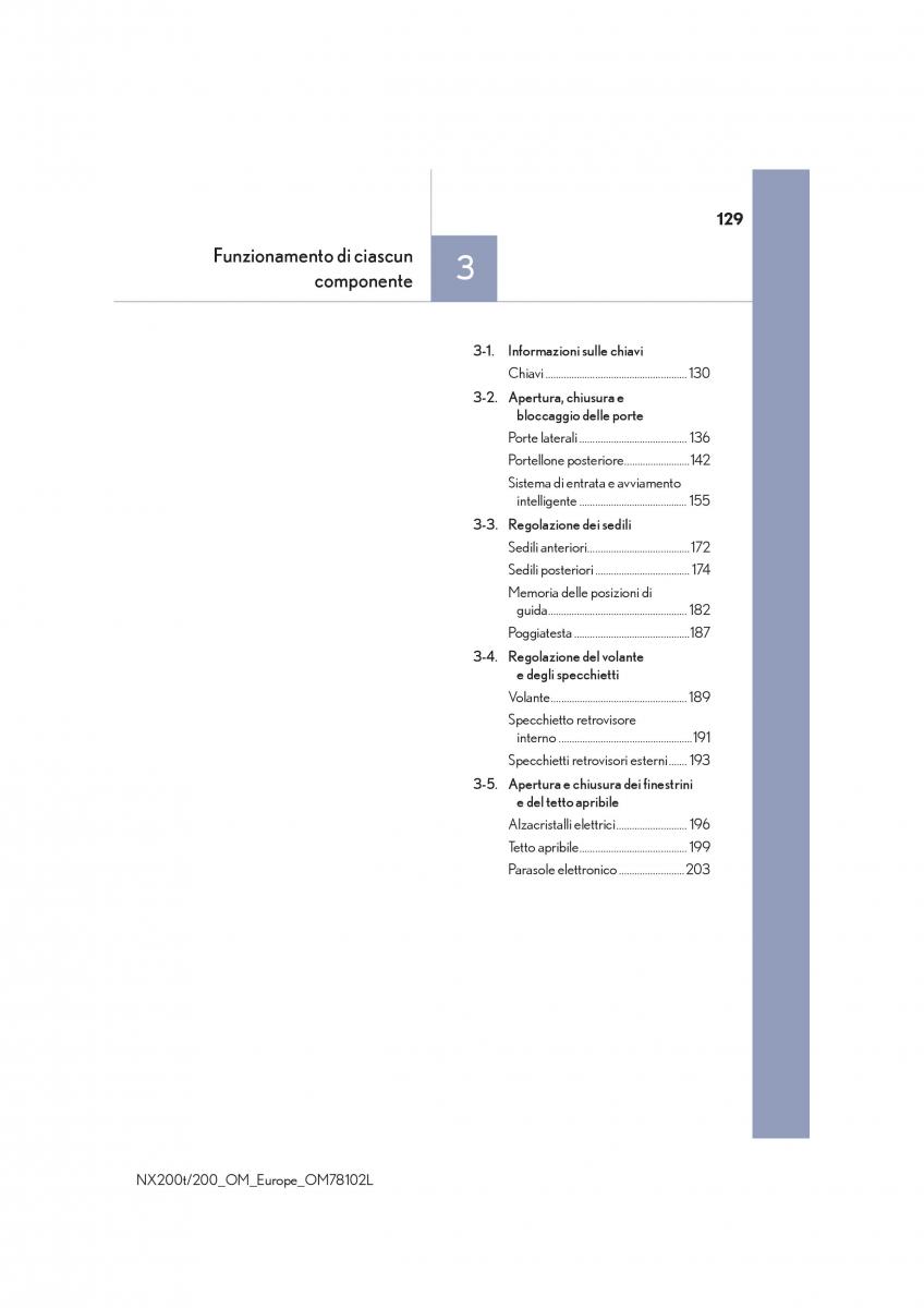 Lexus NX manuale del proprietario / page 129