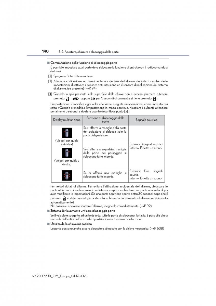 Lexus NX manuale del proprietario / page 140