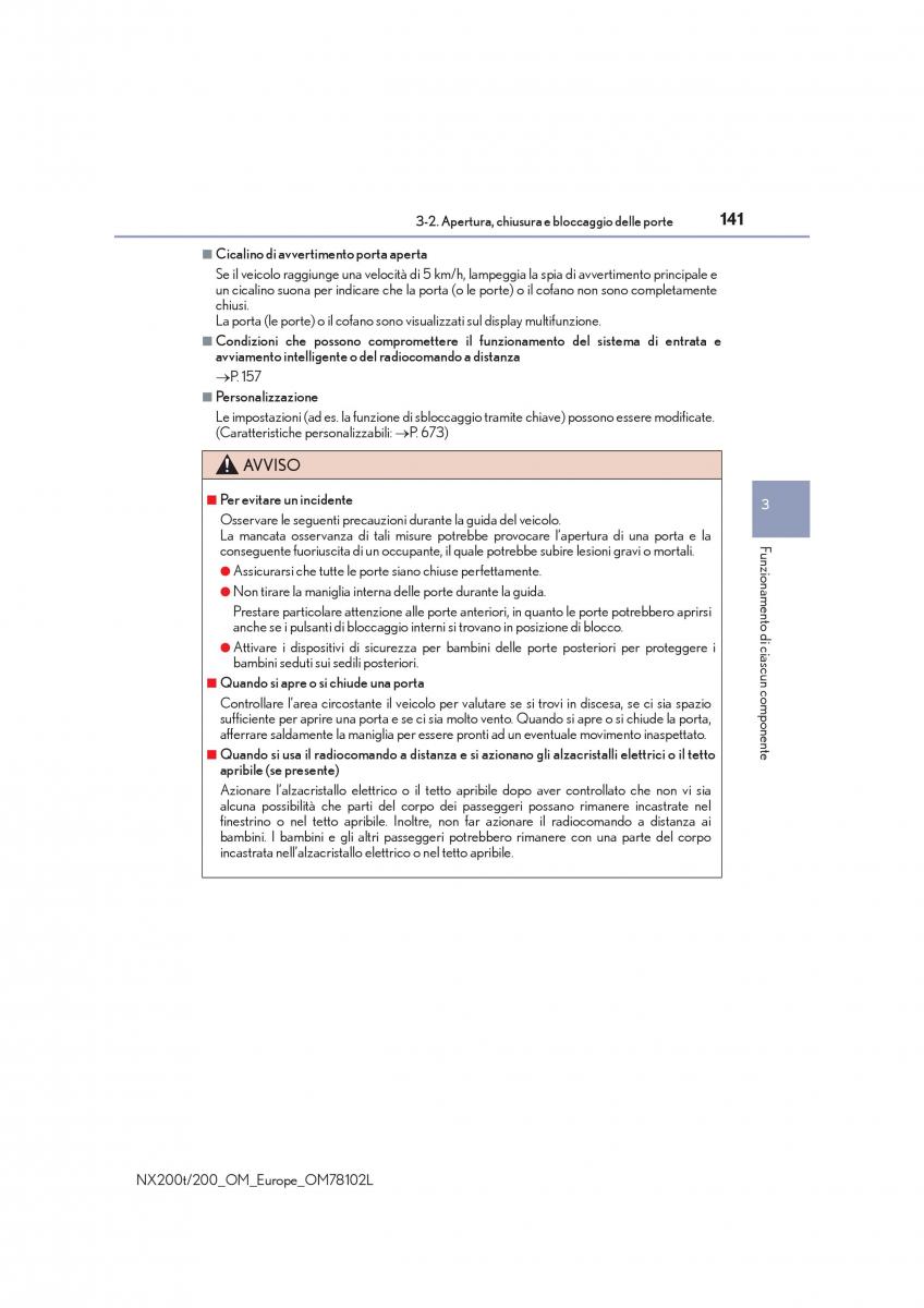 Lexus NX manuale del proprietario / page 141