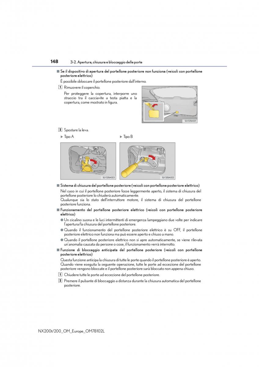 Lexus NX manuale del proprietario / page 148