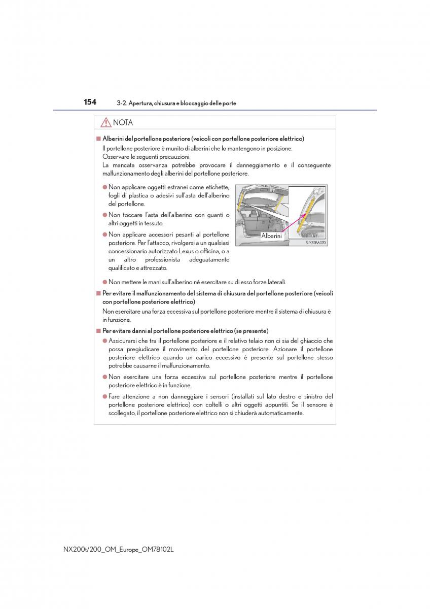 Lexus NX manuale del proprietario / page 154