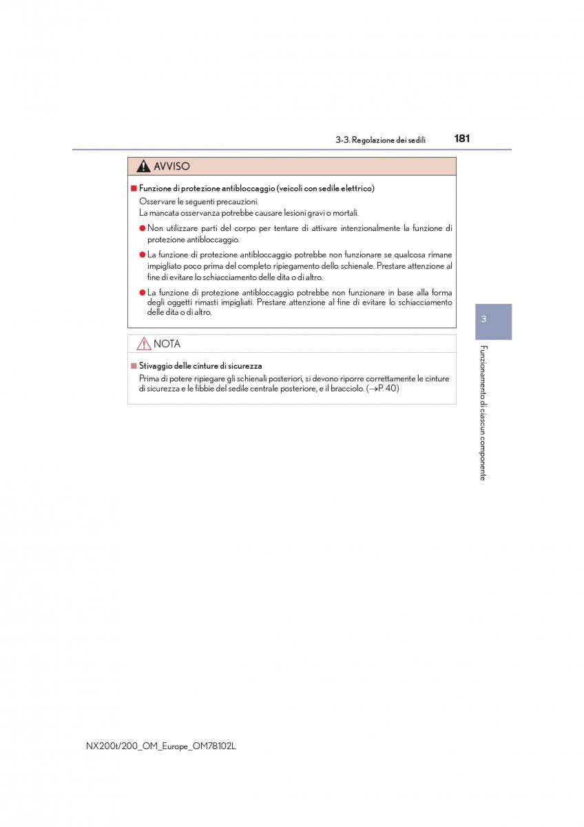 Lexus NX manuale del proprietario / page 181