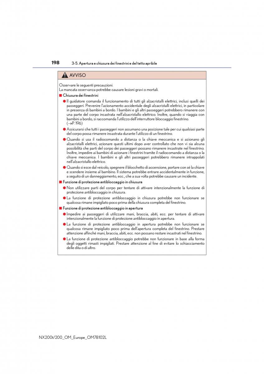 Lexus NX manuale del proprietario / page 198