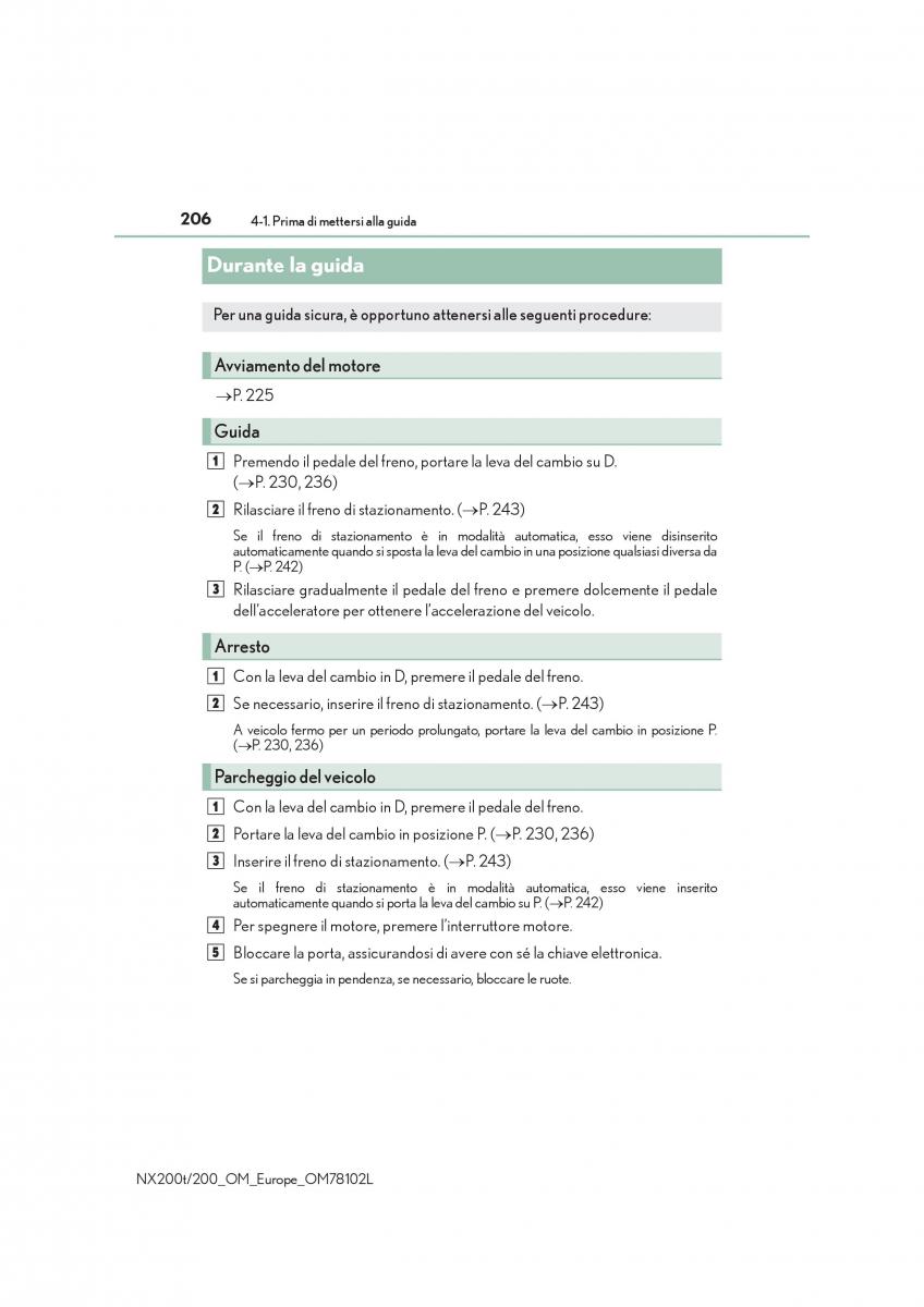 Lexus NX manuale del proprietario / page 206