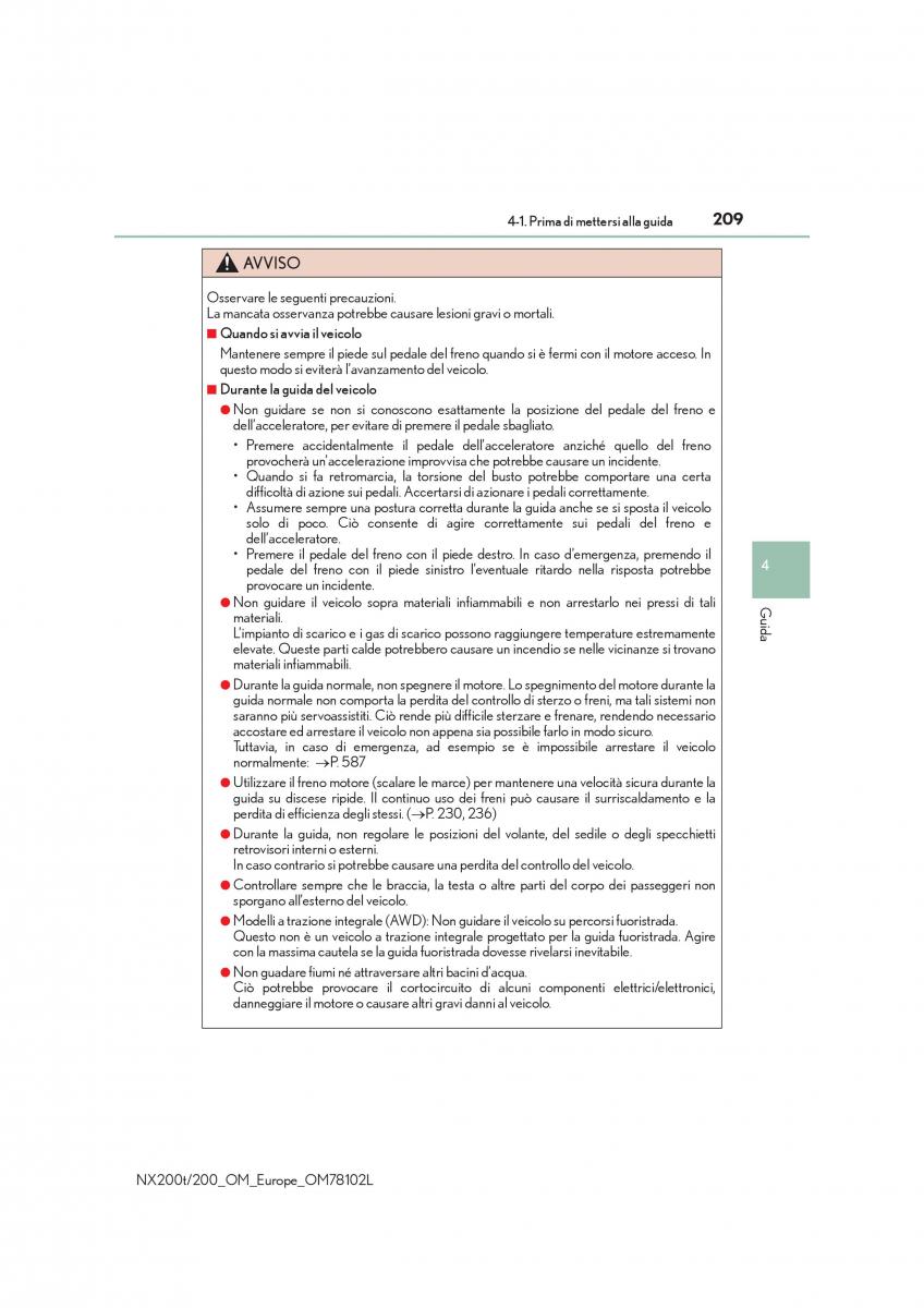 Lexus NX manuale del proprietario / page 209