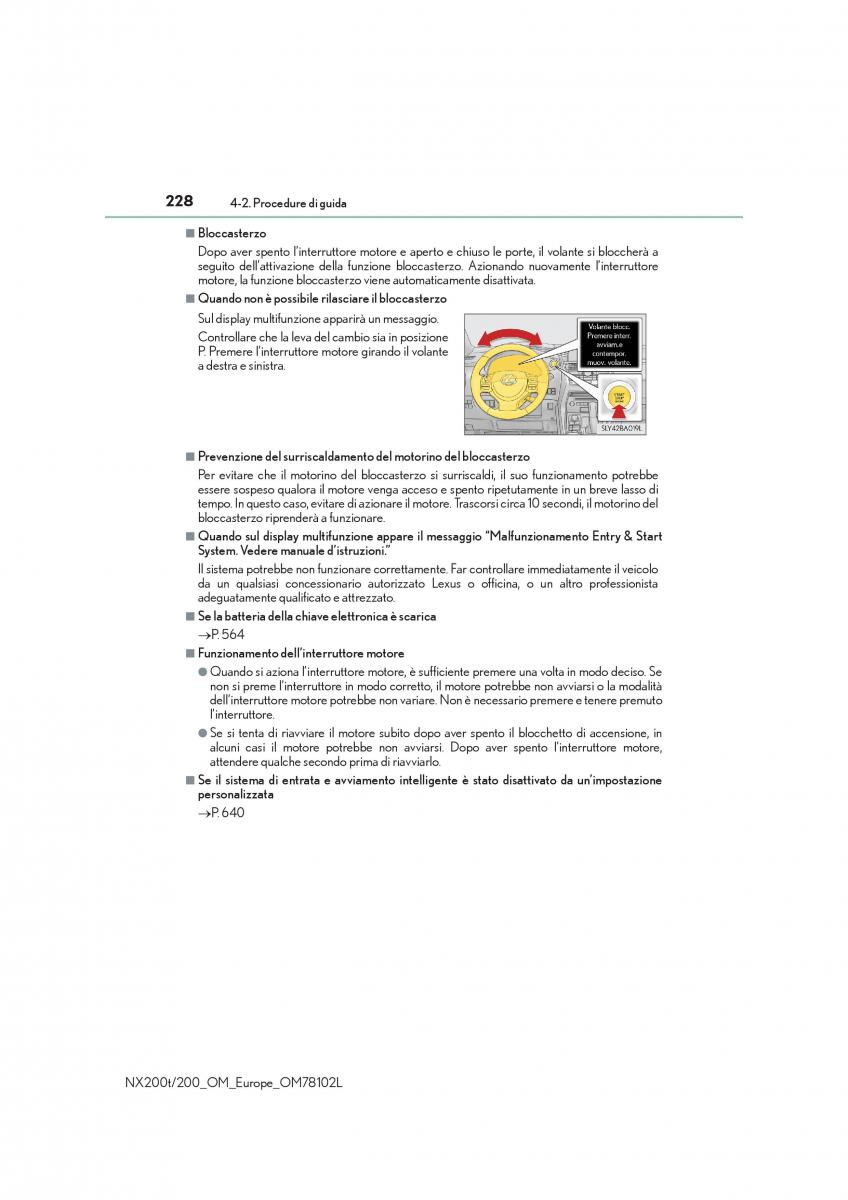 Lexus NX manuale del proprietario / page 228