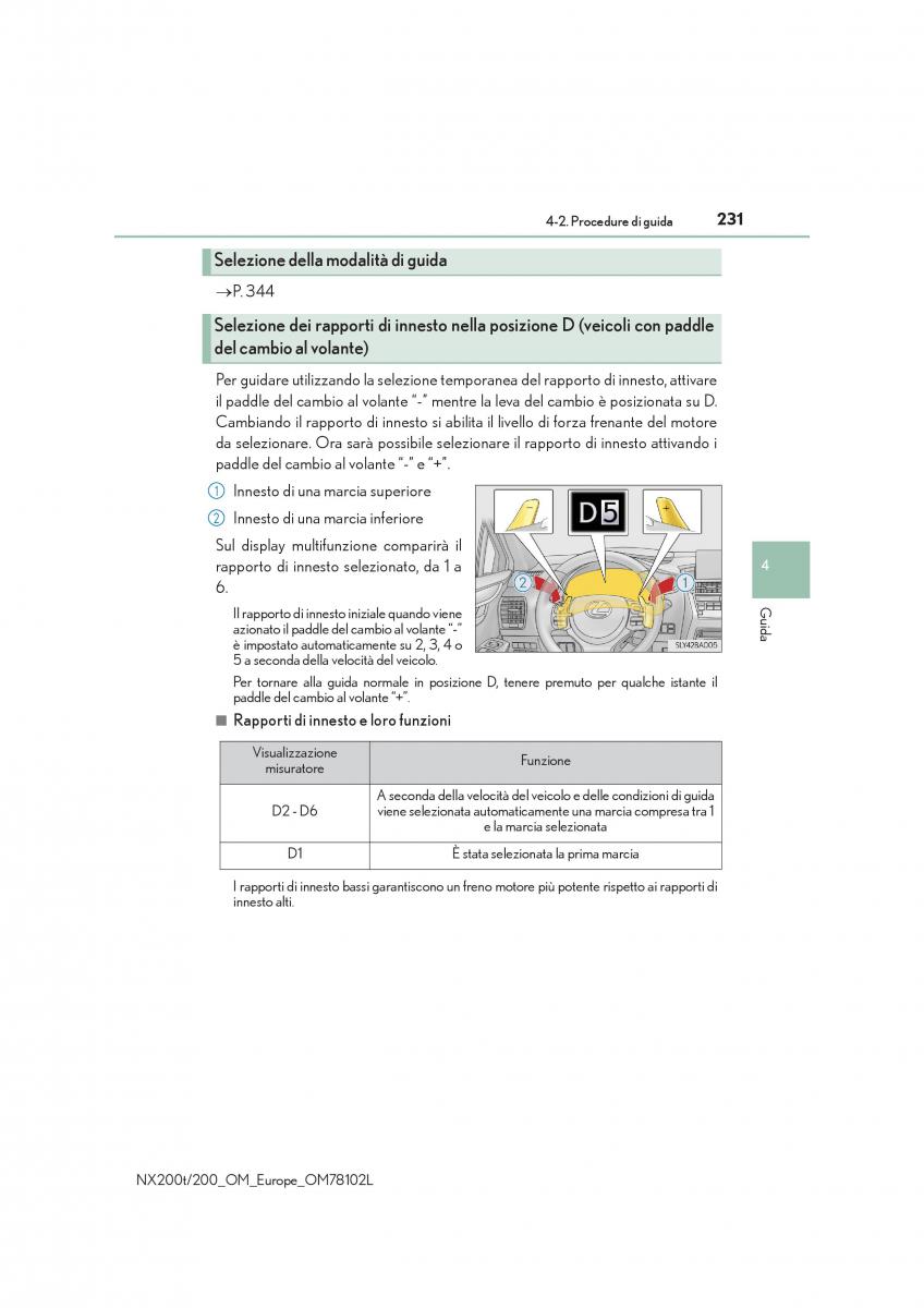 Lexus NX manuale del proprietario / page 231