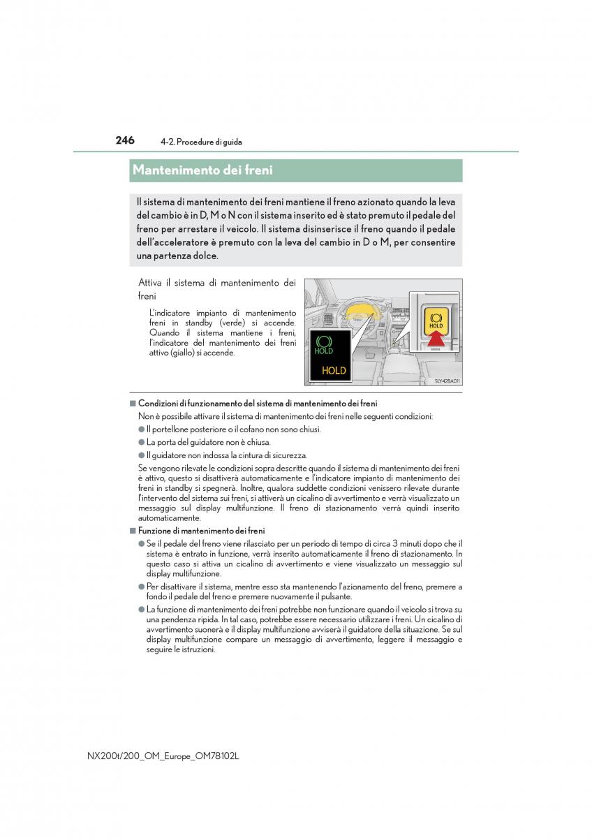 Lexus NX manuale del proprietario / page 246