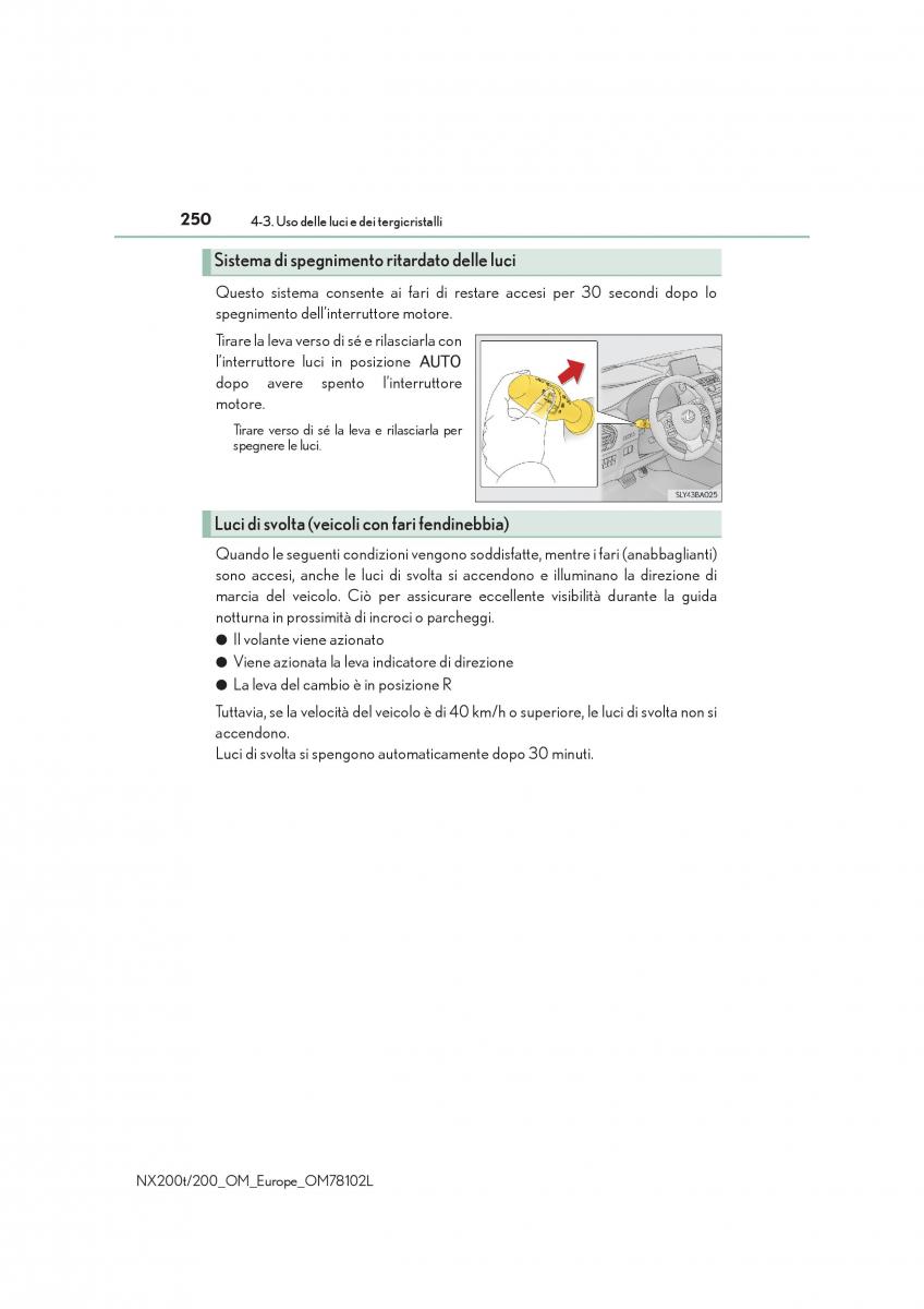 Lexus NX manuale del proprietario / page 250