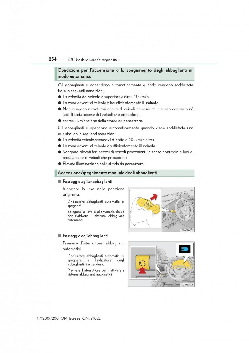 Lexus NX manuale del proprietario / page 254