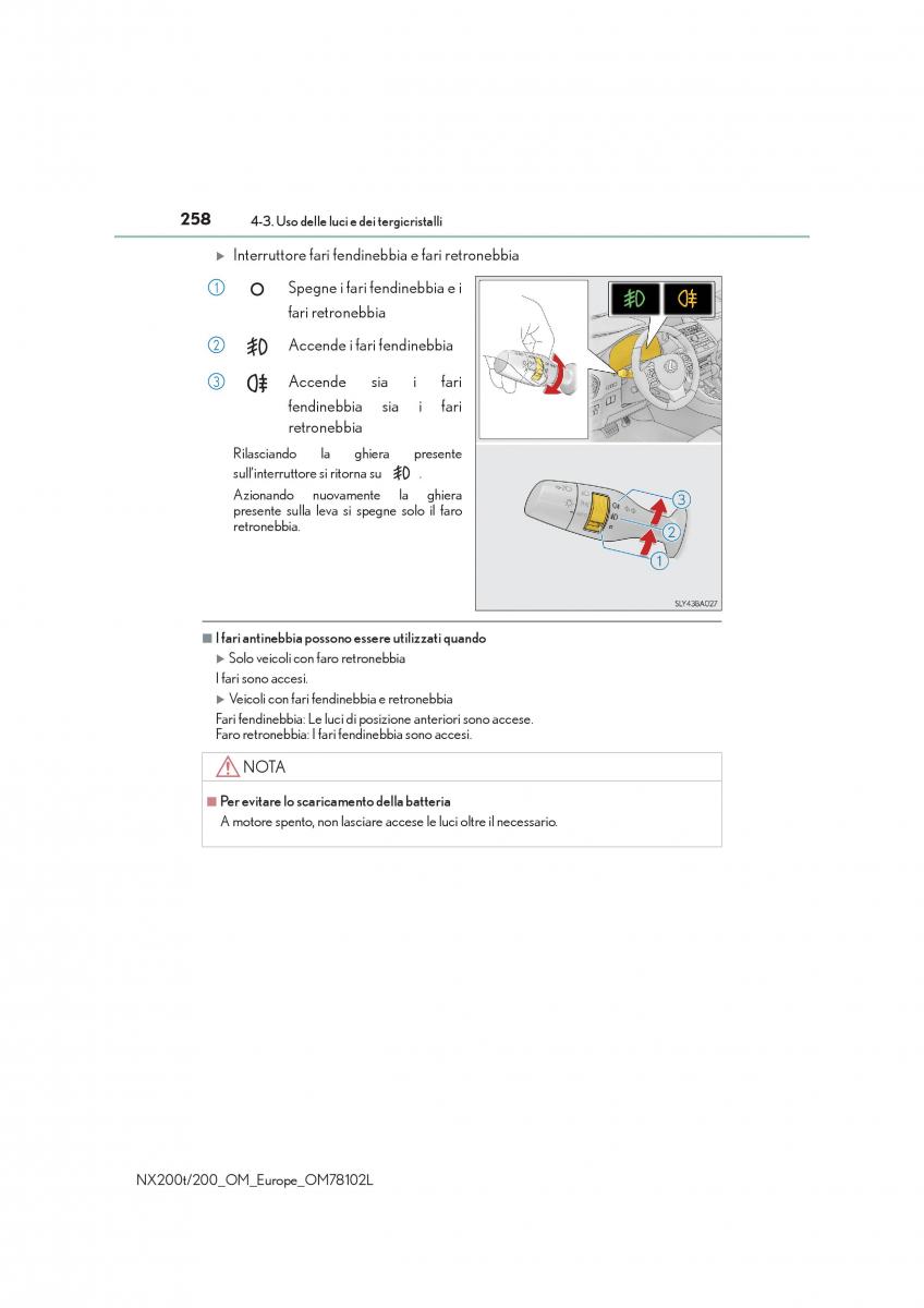 Lexus NX manuale del proprietario / page 258