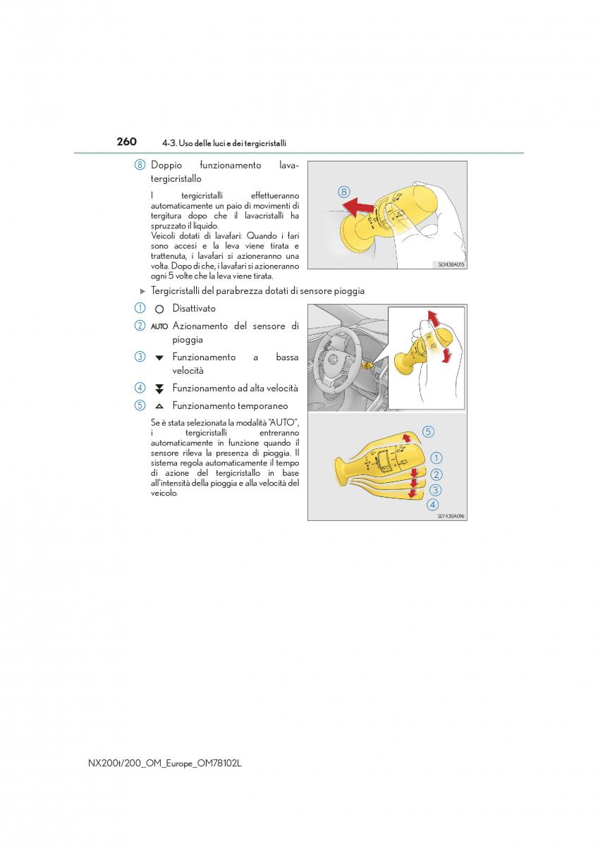 Lexus NX manuale del proprietario / page 260