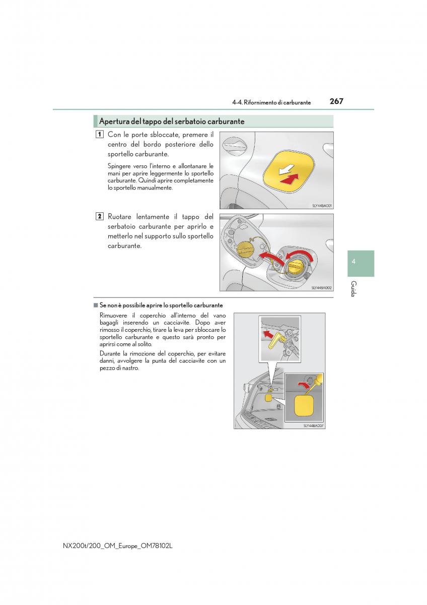 Lexus NX manuale del proprietario / page 267