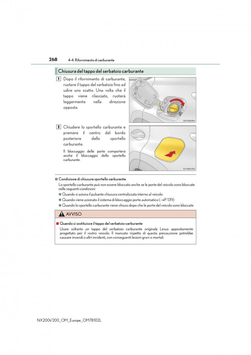 Lexus NX manuale del proprietario / page 268