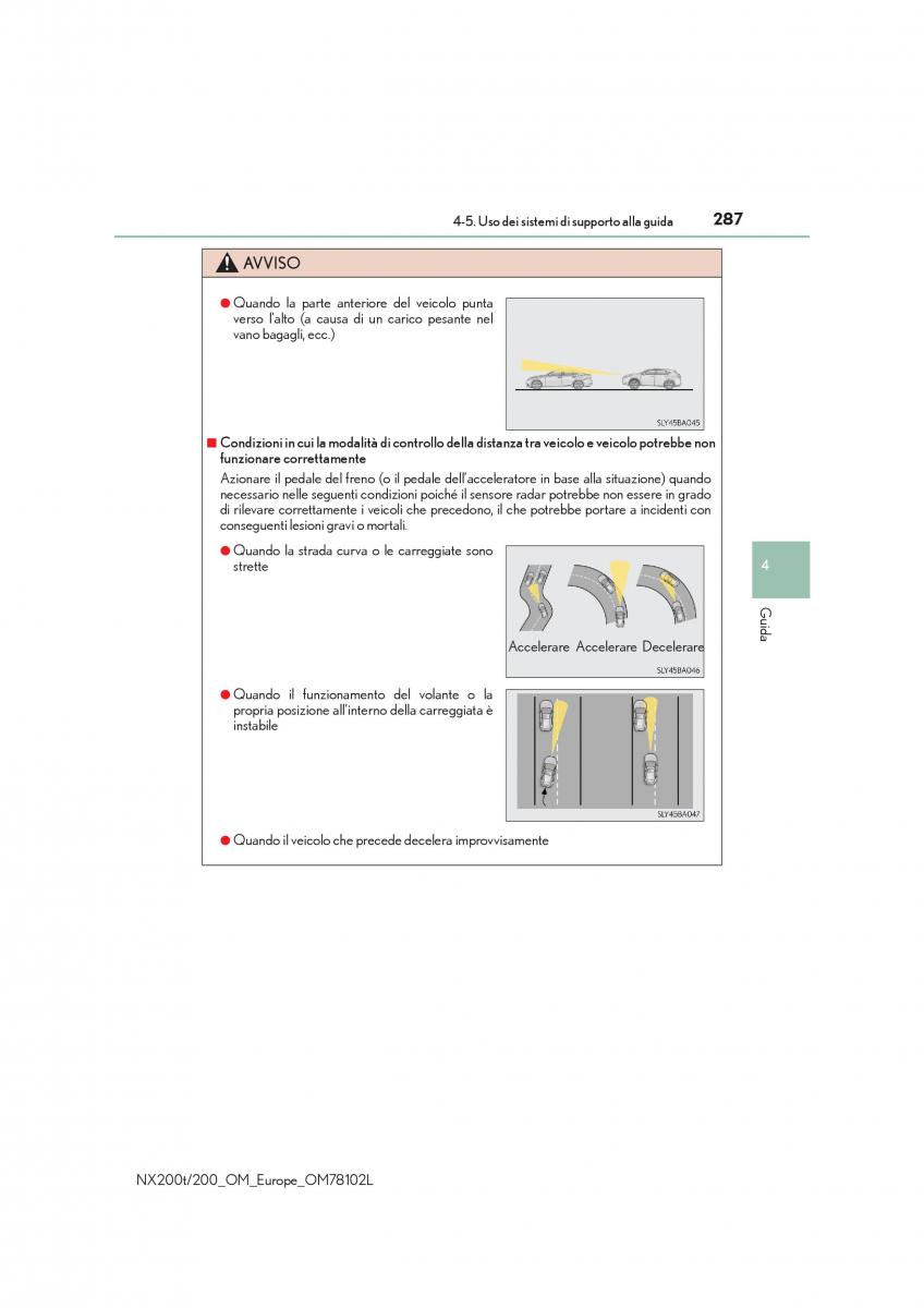 Lexus NX manuale del proprietario / page 287