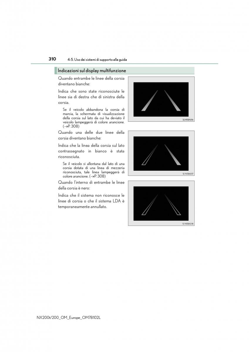 Lexus NX manuale del proprietario / page 310