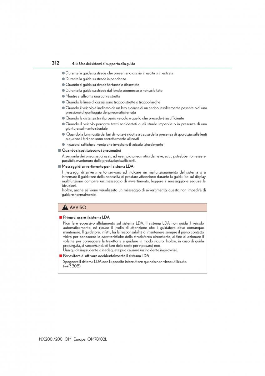 Lexus NX manuale del proprietario / page 312