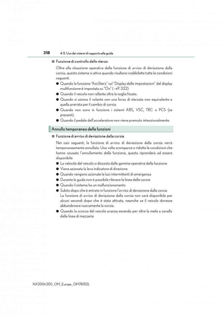 Lexus NX manuale del proprietario / page 318