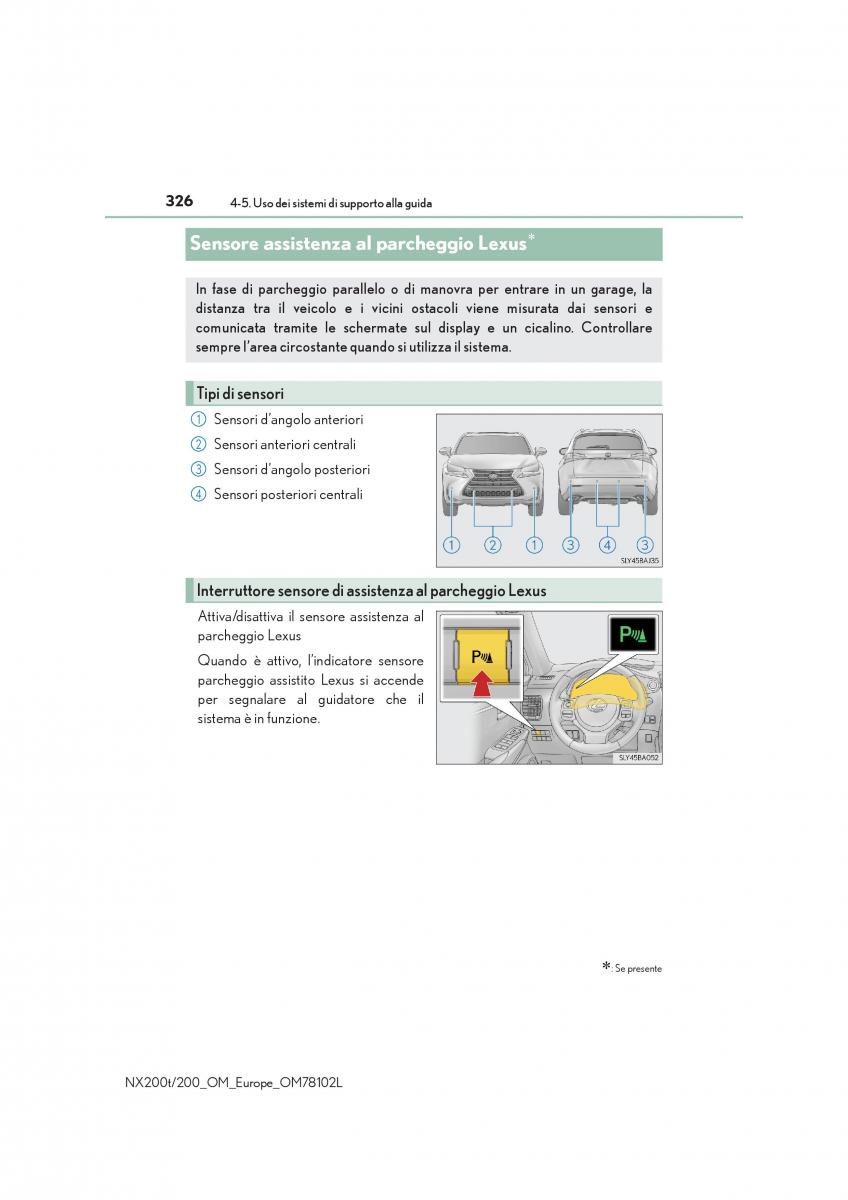 Lexus NX manuale del proprietario / page 326