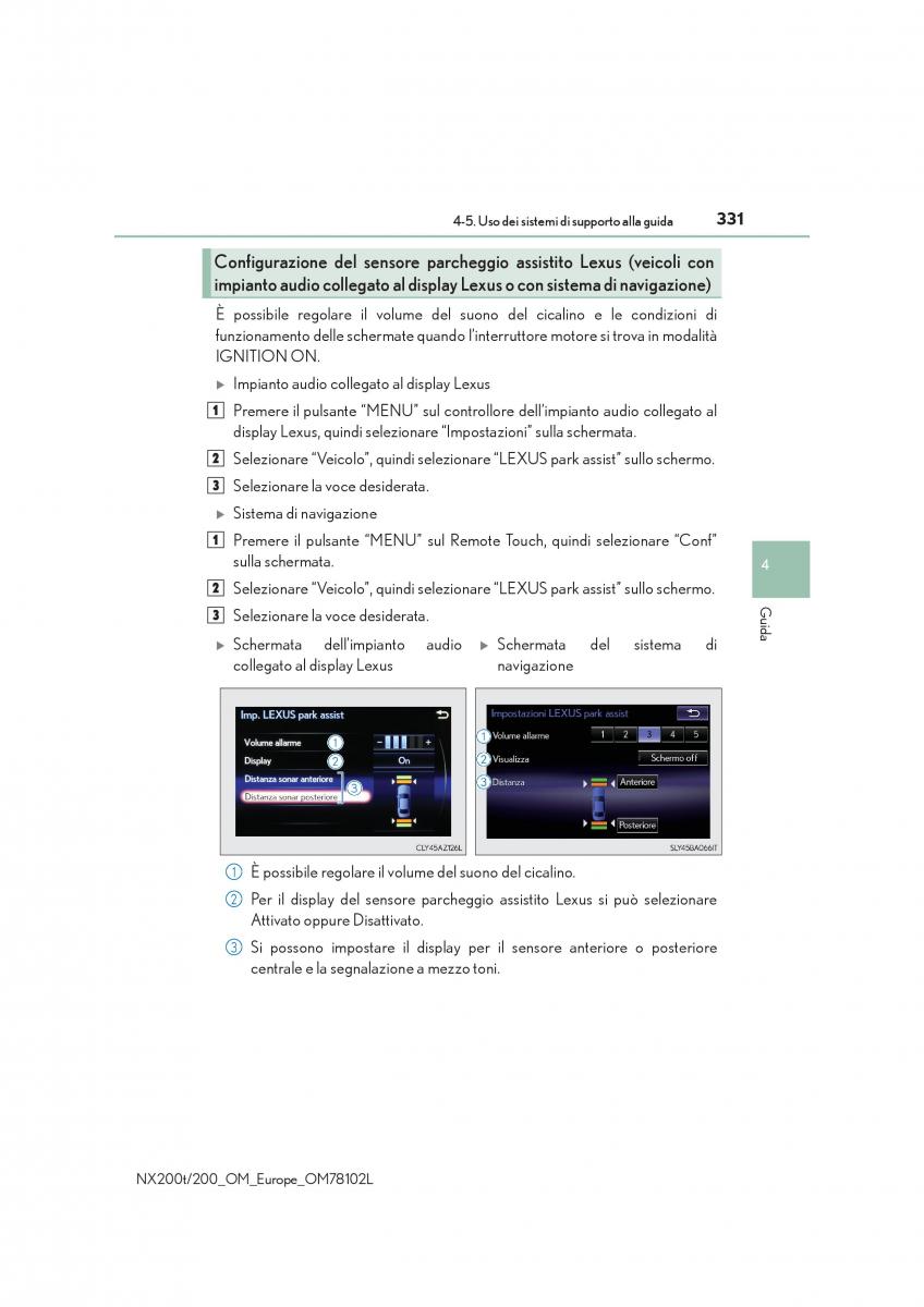 Lexus NX manuale del proprietario / page 331