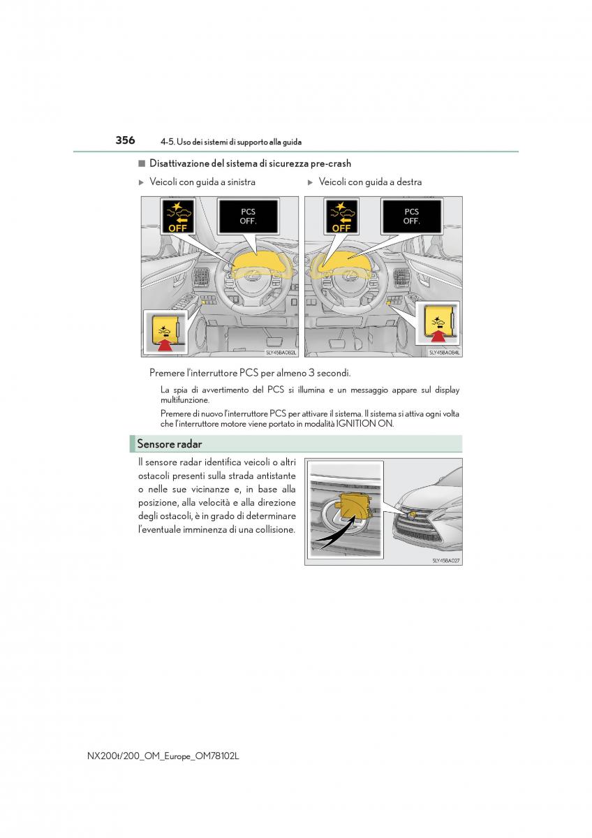 Lexus NX manuale del proprietario / page 356