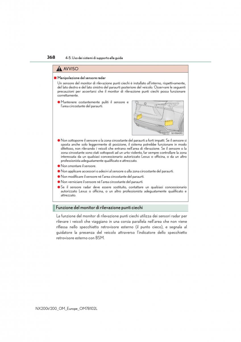 Lexus NX manuale del proprietario / page 368