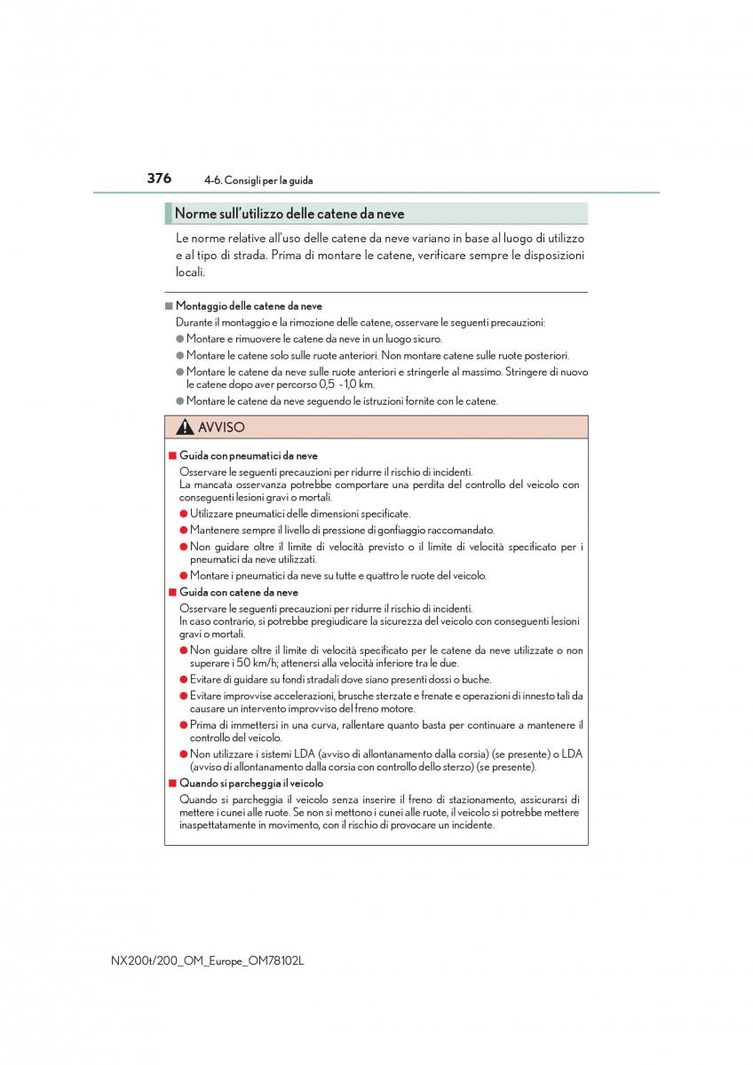 Lexus NX manuale del proprietario / page 376