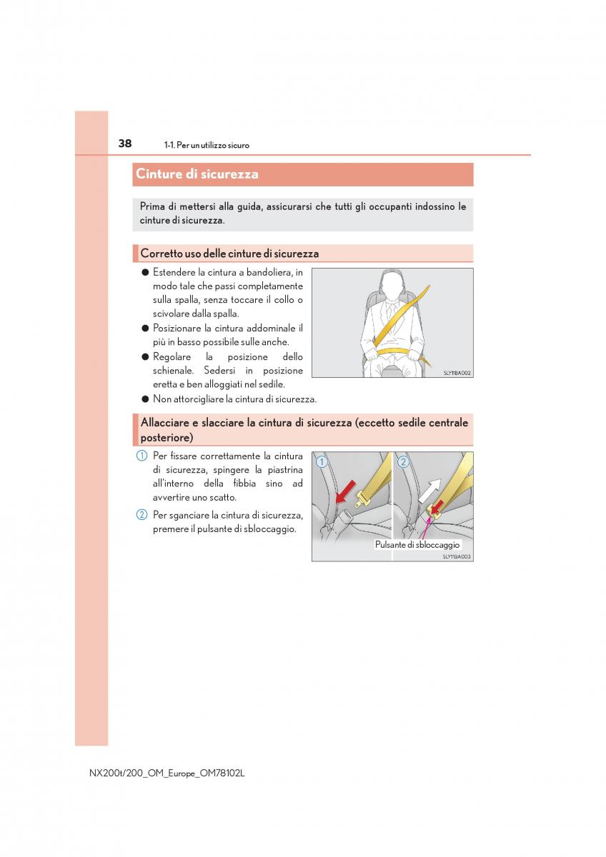 Lexus NX manuale del proprietario / page 38