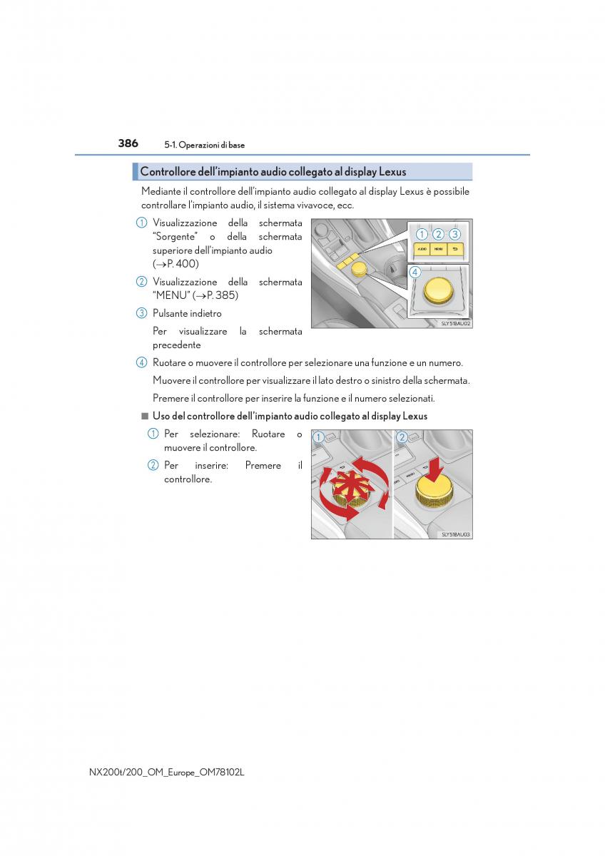 Lexus NX manuale del proprietario / page 386