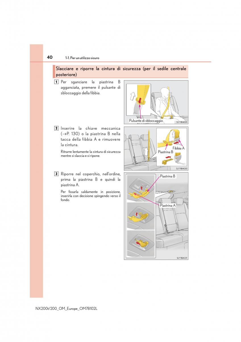 Lexus NX manuale del proprietario / page 40