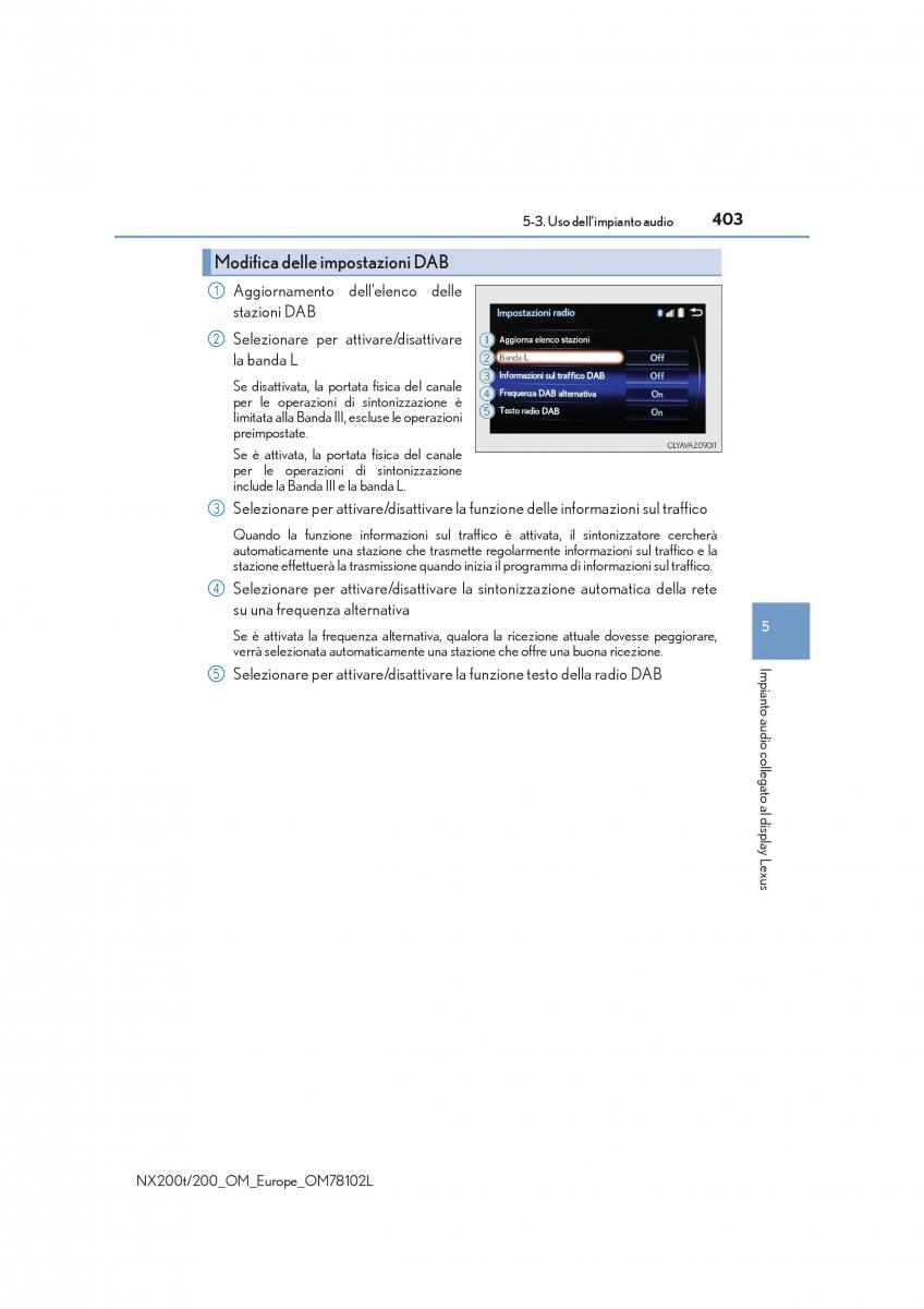 Lexus NX manuale del proprietario / page 403