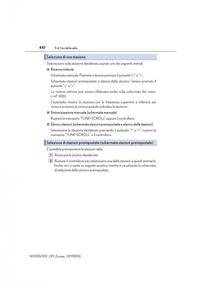 Lexus NX manuale del proprietario / page 410