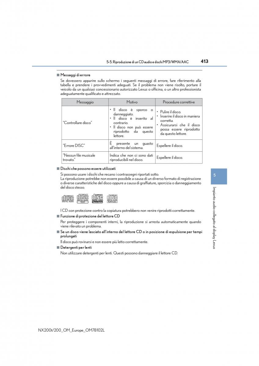 Lexus NX manuale del proprietario / page 413