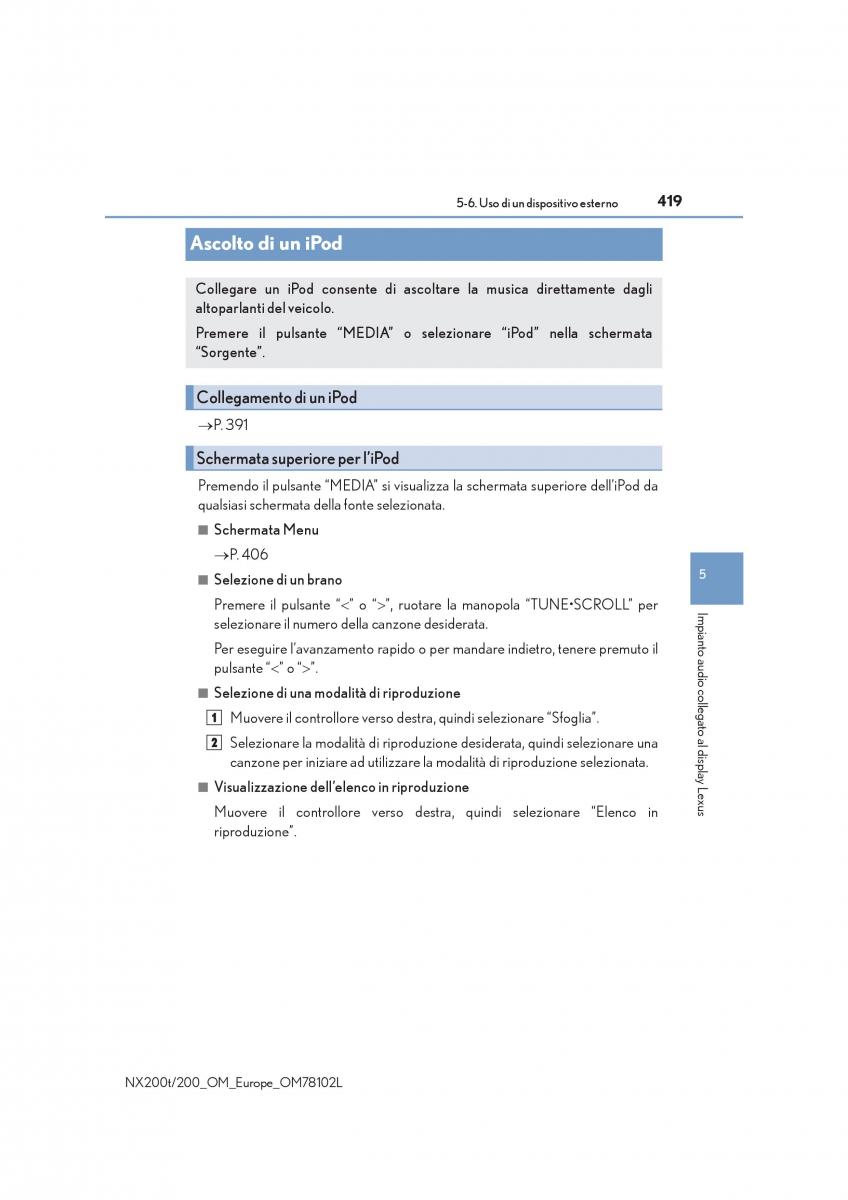 Lexus NX manuale del proprietario / page 419