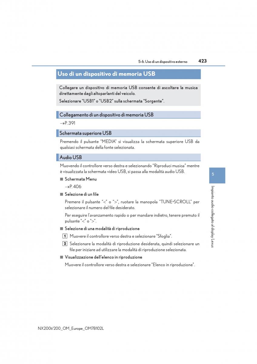 Lexus NX manuale del proprietario / page 423