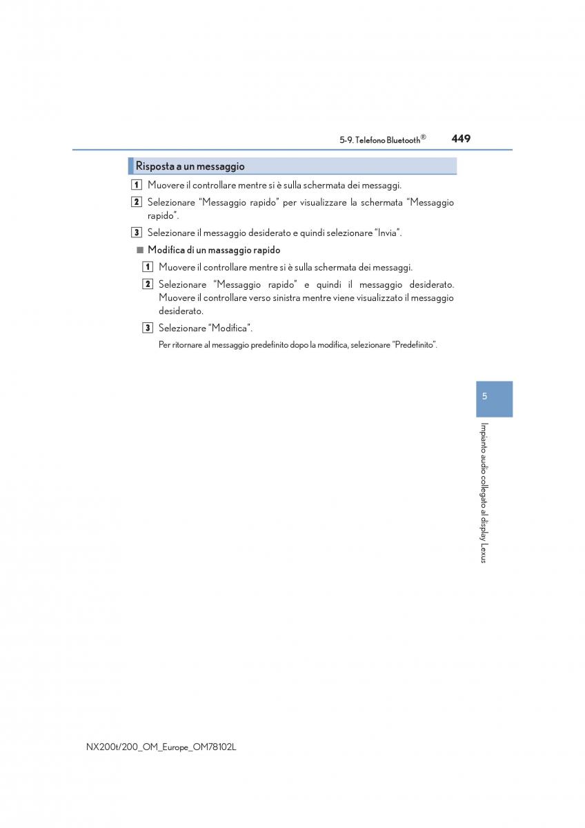 Lexus NX manuale del proprietario / page 449