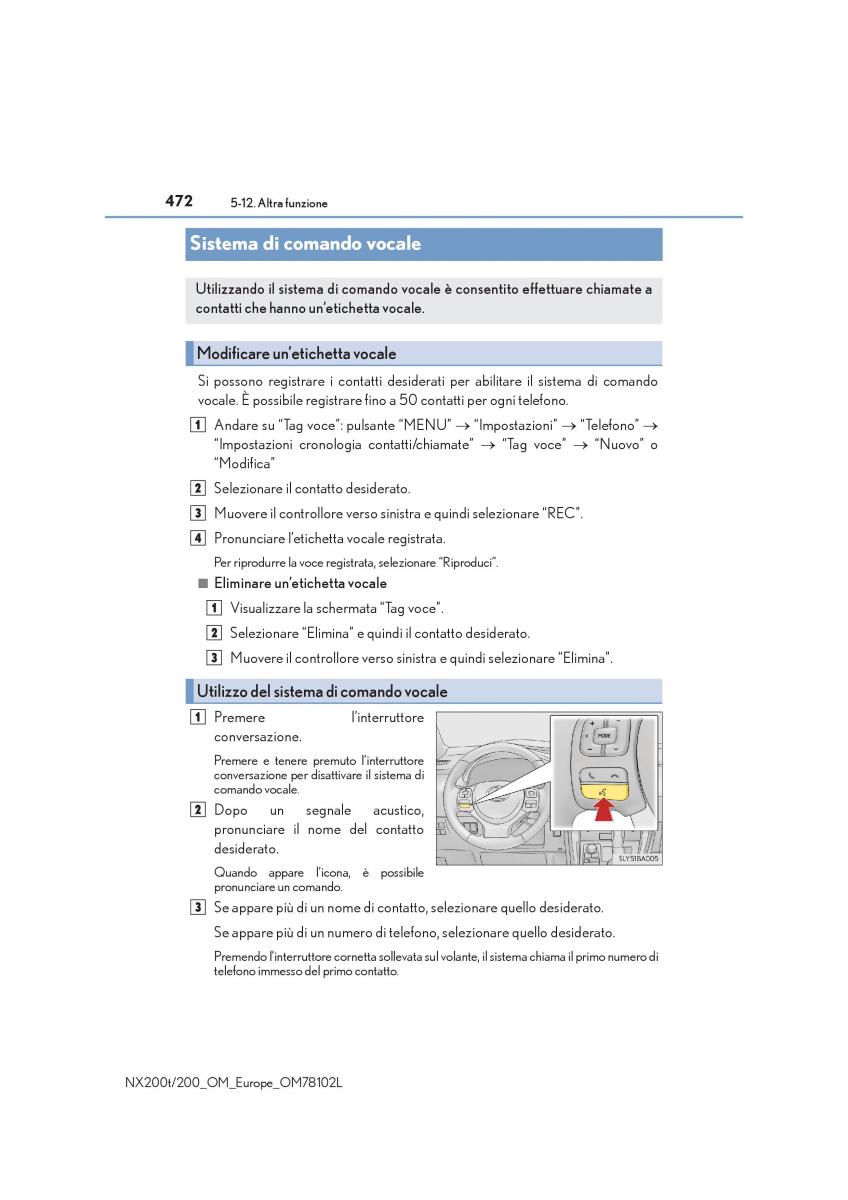 Lexus NX manuale del proprietario / page 472