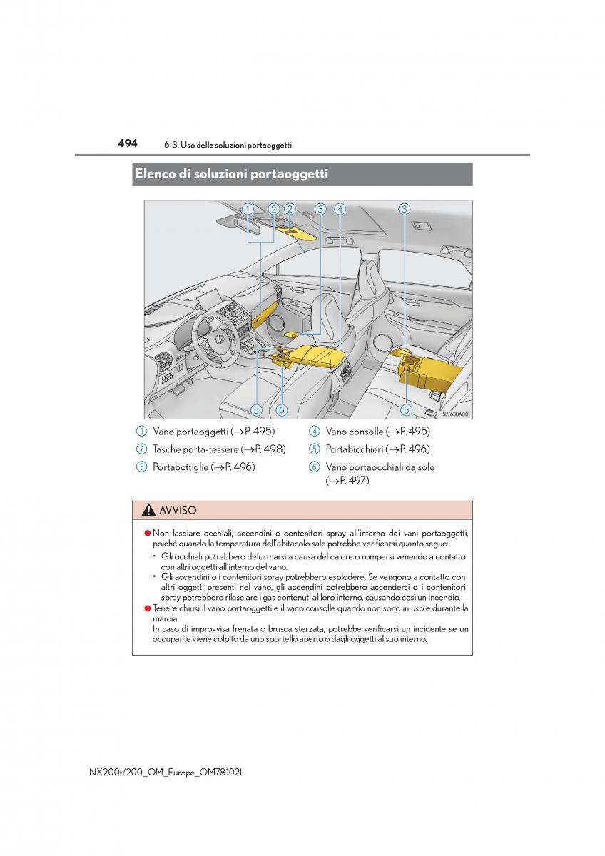 Lexus NX manuale del proprietario / page 494