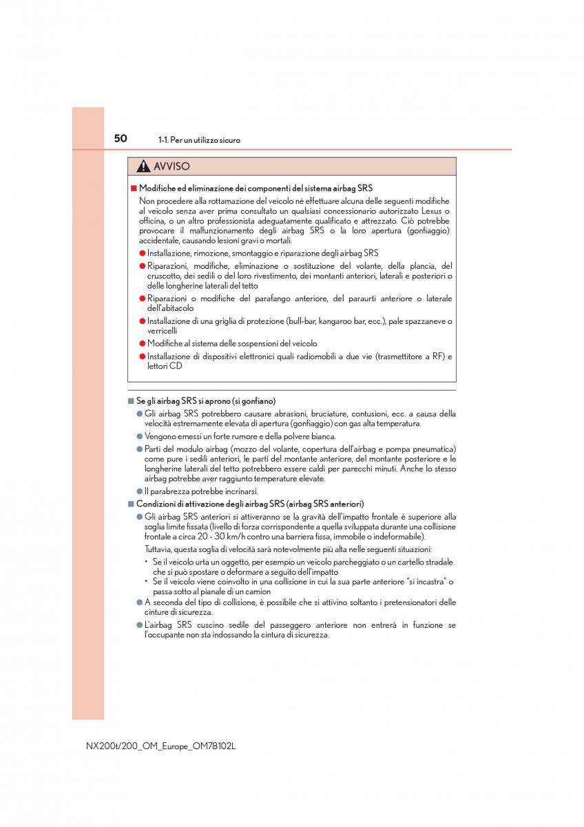 Lexus NX manuale del proprietario / page 50