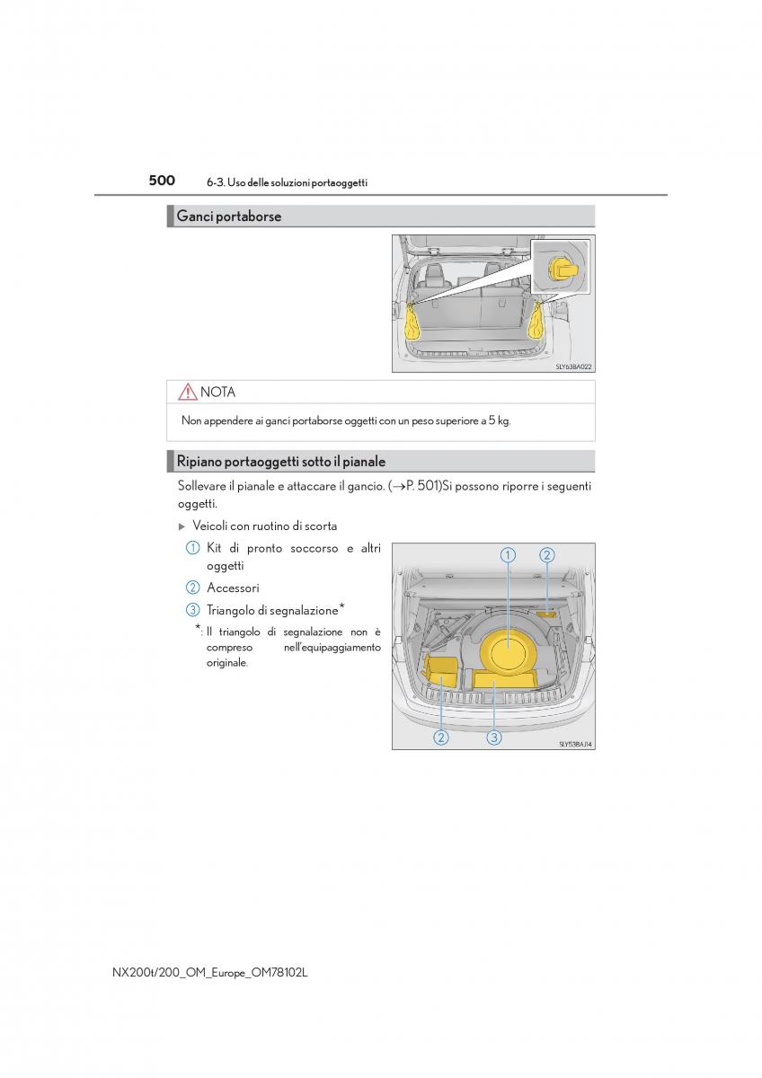 Lexus NX manuale del proprietario / page 500